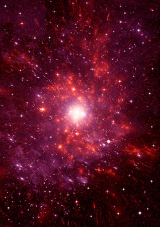 Stars of a planet and galaxy in a free spaceの写真素材