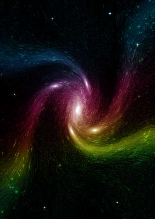 galaxy in a free space. 3D renderingの写真素材