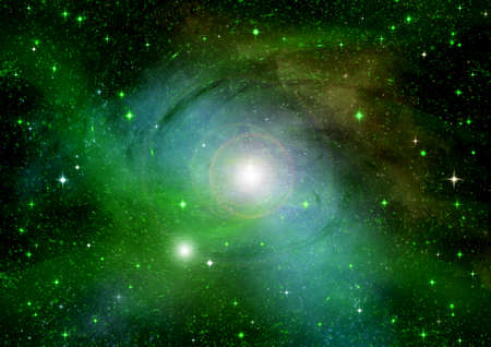 Stars of a planet and galaxy in a free spaceの写真素材