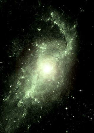 Stars of a planet and galaxy in a free spaceの写真素材