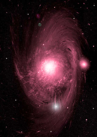 Stars of a planet and galaxy in a free spaceの写真素材