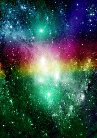 Stars of a planet and galaxy in a free spaceの写真素材
