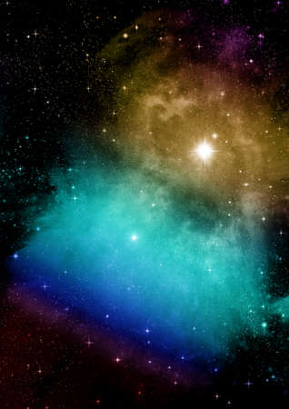 Stars of a planet and galaxy in a free spaceの写真素材