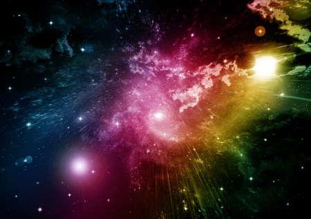 Stars of a planet and galaxy in a free space Elements of this image furnishedの写真素材