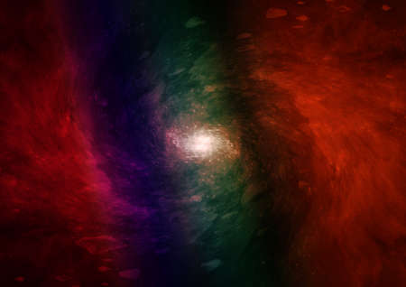 galaxy in a free space. 3D renderingの写真素材