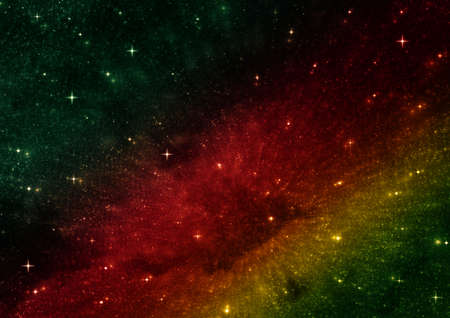 galaxy in a free space. 3D renderingの写真素材