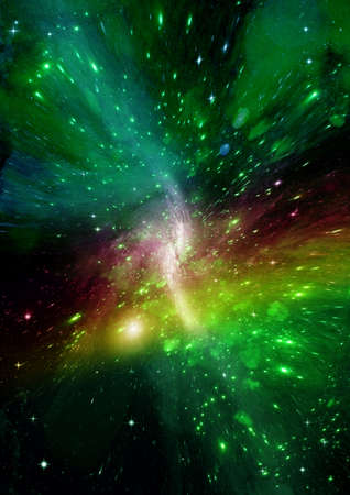galaxy in a free space. 3D renderingの写真素材