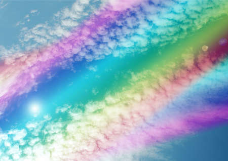 white air clouds in the blue skyの写真素材