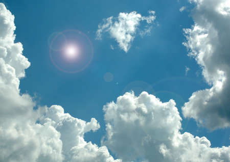 Cloudy sky backgroundの写真素材