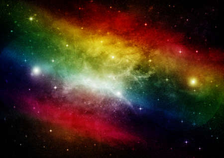 galaxy in a free space. 3D renderingの写真素材