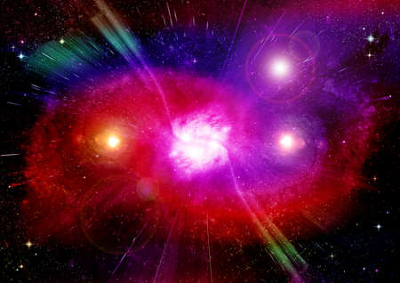 Stars of a planet and galaxy in a free space