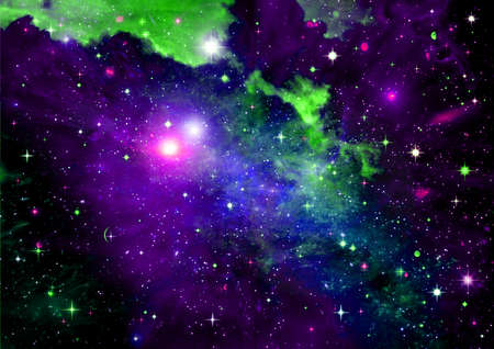 galaxy in a free space. 3D renderingの写真素材