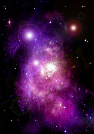 Stars of a planet and galaxy in a free space Elements of this image furnished . 3D renderingの写真素材