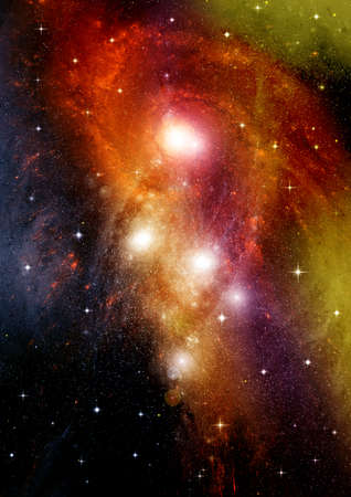 Stars of a planet and galaxy in a free space Elements of this image furnished . 3D renderingの写真素材