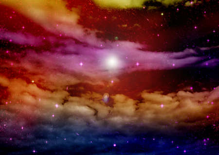 Stars of a planet and galaxy in a free space Elements of this image furnished . 3D renderingの写真素材