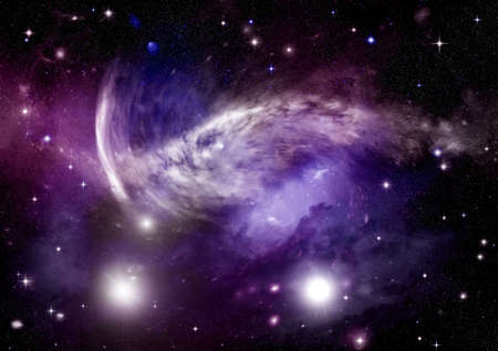 Stars of a planet and galaxy in a free space Elements of this image furnished . 3D renderingの写真素材