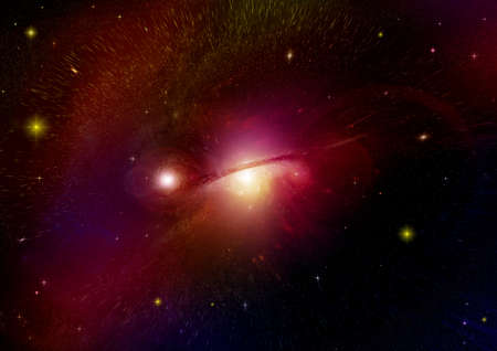 Stars of a planet and galaxy in a free space Elements of this image furnished . 3D renderingの写真素材