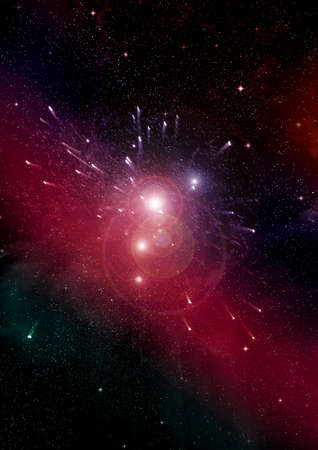 Stars of a planet and galaxy in a free space Elements of this image furnished . 3D renderingの写真素材