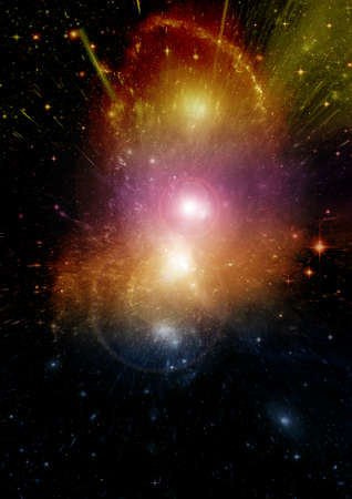Stars of a planet and galaxy in a free space Elements of this image furnished . 3D renderingの写真素材