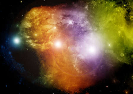 Stars of a planet and galaxy in a free space Elements of this image furnished . 3D renderingの写真素材