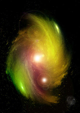 Stars of a planet and galaxy in a free space Elements of this image furnished  . 3D renderingの写真素材