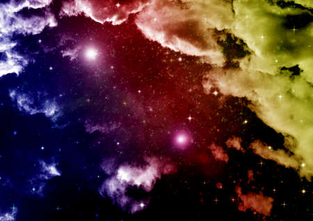 Stars of a planet and galaxy in a free space Elements of this image furnished . 3D rendering