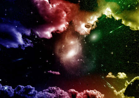 Stars of a planet and galaxy in a free space Elements of this image furnished . 3D renderingの写真素材