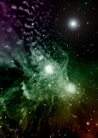 Stars of a planet and galaxy in a free space Elements of this image furnished . 3D renderingの写真素材