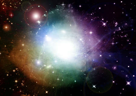 Stars of a planet and galaxy in a free space Elements of this image furnished . 3D renderingの写真素材