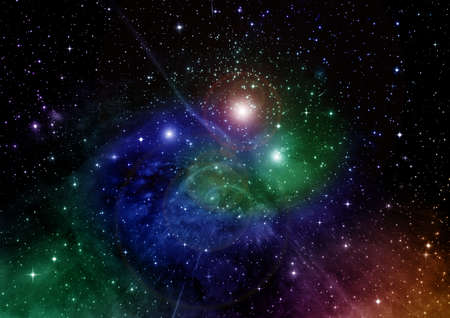 Stars of a planet and galaxy in a free space Elements of this image furnished . 3D renderingの写真素材