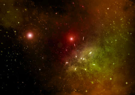 Stars of a planet and galaxy in a free space Elements of this image furnished . 3D renderingの写真素材