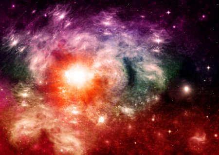 Stars of a planet and galaxy in a free space Elements of this image furnished . 3D renderingの写真素材