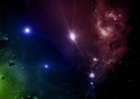 Stars of a planet and galaxy in a free space Elements of this image furnished . 3D renderingの写真素材