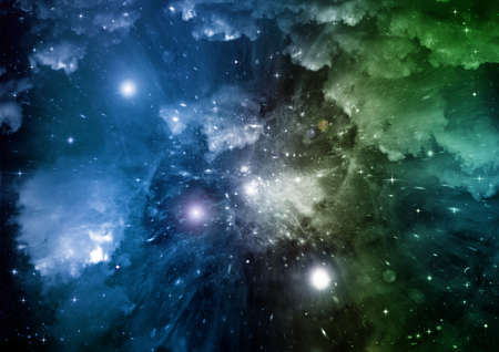Stars of a planet and galaxy in a free space Elements of this image furnished . 3D renderingの写真素材