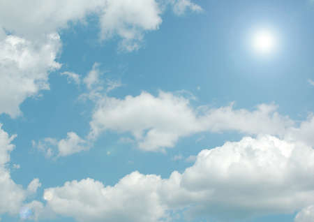 white air clouds in the blue skyの写真素材