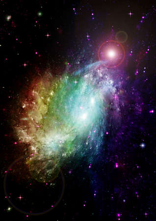 Stars of a planet and galaxy in a free space Elements of this image furnished . 3D renderingの写真素材