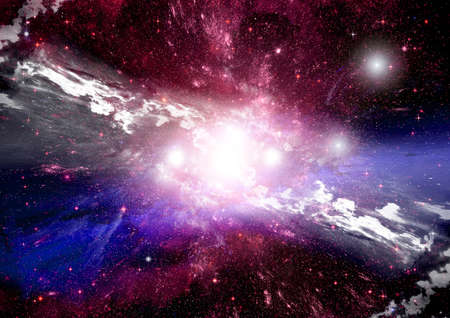 Stars of a planet and galaxy in a free space Elements of this image furnished . 3D renderingの写真素材