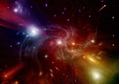 Stars of a planet and galaxy in a free space Elements of this image furnished . 3D renderingの写真素材