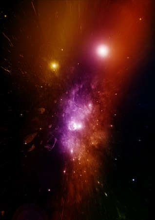 Stars of a planet and galaxy in a free space Elements of this image furnished . 3D renderingの写真素材