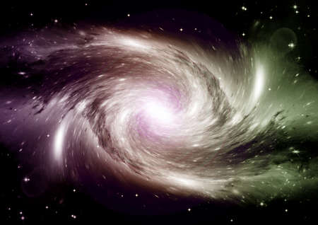 Stars of a planet and galaxy in a free spaceの写真素材