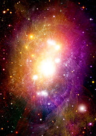 Stars of a planet and galaxy in a free spaceの写真素材