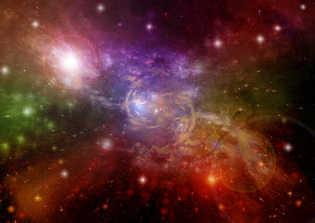 galaxy in a free space. 3D renderingの写真素材