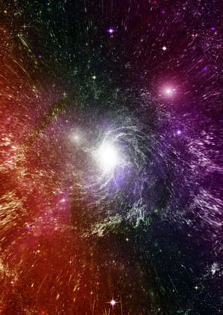 galaxy in a free space. 3D renderingの写真素材