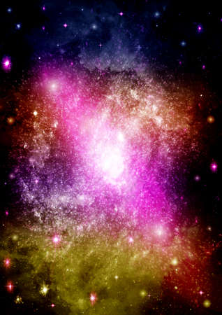 galaxy in a free space. 3D renderingの写真素材