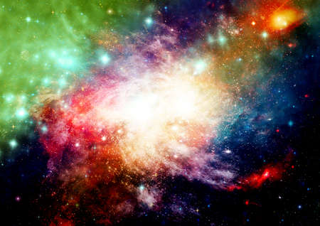 galaxy in a free space. 3D rendering