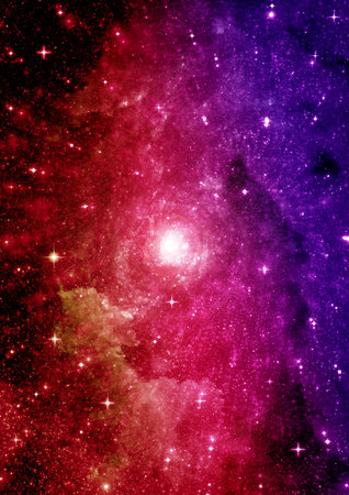 Stars of a planet and galaxy in a free space Elements of this image furnished by . 3D renderingの写真素材