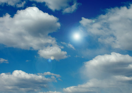 Cloudy sky backgroundの写真素材