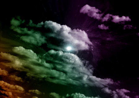 galaxy in a free space. 3D rendering