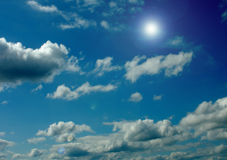Cloudy sky backgroundの写真素材