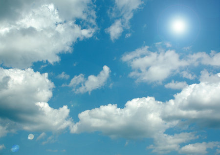Cloudy sky backgroundの写真素材